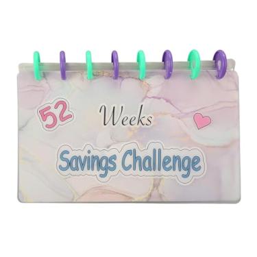 Imagem de Fichário de economia de 52 semanas Desafio Livro de dinheiro divertido organizador de livros com envelopes de dinheiro