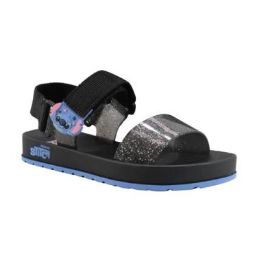 Imagem de Sandália Feminina Zaxy Stitch Rosa Preto Gliter Estilo Verão, 36, Pret