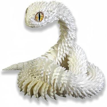 Imagem de Ornamento de modelo de animal articulado Snake Viper impresso em 3D - 
