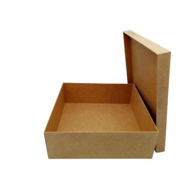 Imagem de Caixa Tampa Sapato 30x30x10 Mdf Cru Para Decorar Presente - DF Moraes 