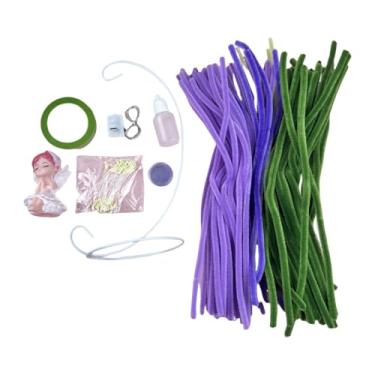 Imagem de Generic Kit para fazer flores com limpadores de cachimbo, faça você mesmo, luminária de flores para o quarto, Roxo