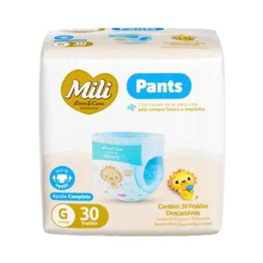 Imagem de Fralda Infantil Descartável Love Care Pants Tam G Pct 30 - Mili