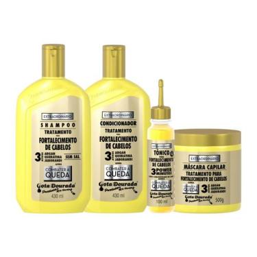 Imagem de Kit shamp. cond. masc. tonico fortalecimento extraordinario combate a 