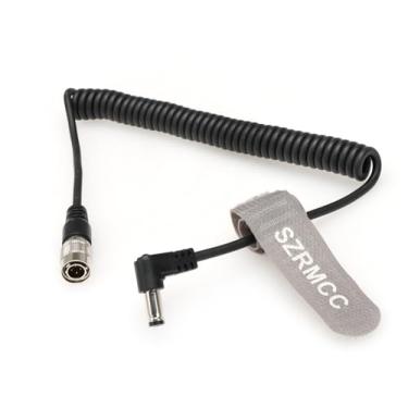 Imagem de SZRMCC Cabo de alimentação DC 5,5X 2,5 mm para Hirose macho de 4 pinos para dispositivos de som 688 644 633, gravador Zoom F4 F8 (reto 4 pinos para cotovelo dc2.5)