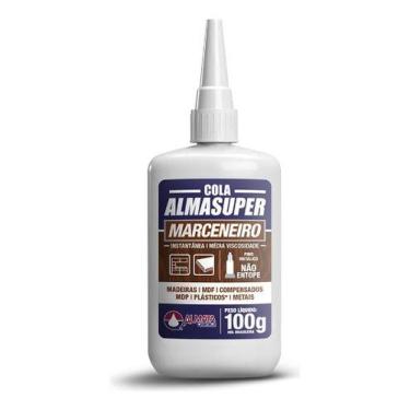 Imagem de Super Cola Instantânea Almasuper Marceneiro Adesivo Ultrarrápido 100g 