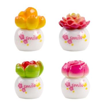 Imagem de Mini enfeites de sorriso suculentos de resina, estatuetas fofas para bricolage, painéis de carro, vasos de flores, jardins de fadas, adequado como presente para mulheres, amigas, colegas de trabalho