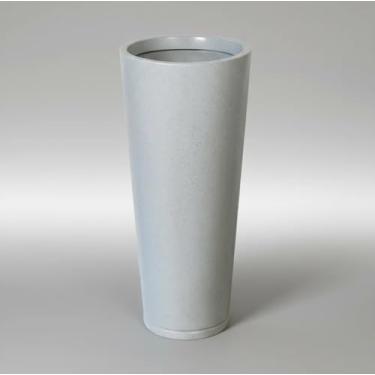 Imagem de Vaso polido para plantas decorativas naturais e artificiais área interna e externa resistente (Cinza polida)