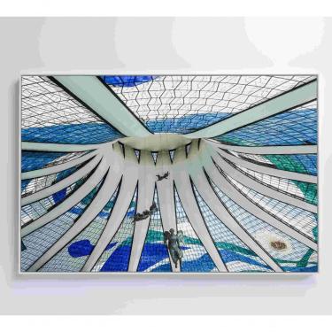 Imagem de Quadro Catedral De Brasília Medidas 60x40 Cm Impressão Vidro Acrílico