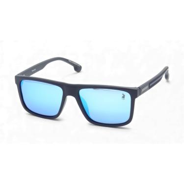 Imagem de Óculos de Sol Casual Polarizado Masculino Polo London Club, Lente UV400 Kit contém Case Couro ECO (Preto espelhado)