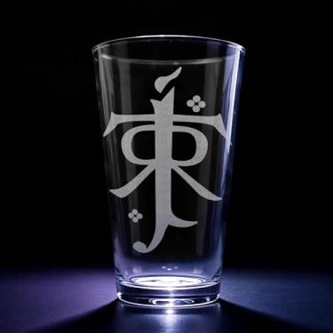 Imagem de JRR TOLKIEN SIGIL Vidro gravado de 473 ml | Inspirado por Tolkien One Ring and Middle Earth | Ótima ideia de presente de Natal | Decoração exclusiva de fantasia de bruxo de fantasia élfica!