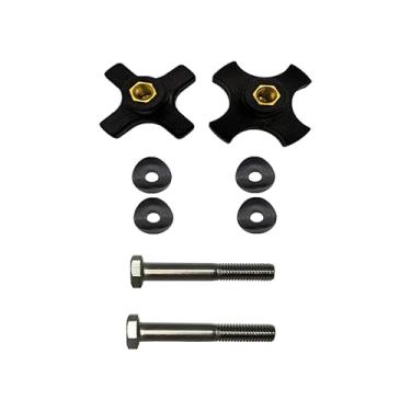 Imagem de Ruawtcs Botão de substituição para andador Rollator 2 peças de botões de ajuste de braço de substituição para acessórios de andador de rolo, puxadores de peças de rollator com conjunto de parafusos de