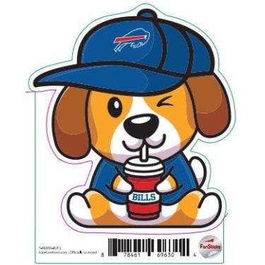 Imagem de Fan Creations Adesivo de cachorro anime NFL Buffalo Bills de 7,6 cm