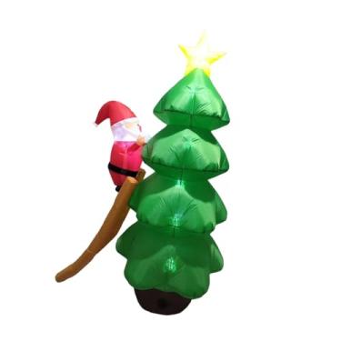 Imagem de Esquirla Enfeite inflável de Natal: Papai Noel subindo na árvore, brinquedo inflável, decoração natalina para o inverno.