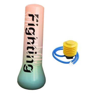 Imagem de Dynwave Saco de pancada inflável para crianças, equipamento de exercício, brinquedo de coluna de boxe fácil de inflar para treinamento de boxe e kickboxing, Rosa, 1.5 Milhão