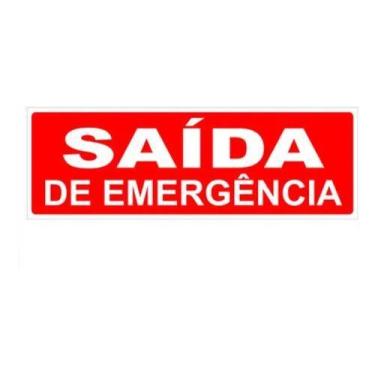 Imagem de Placa sinalização saida de emergencia 10x30 - pacific