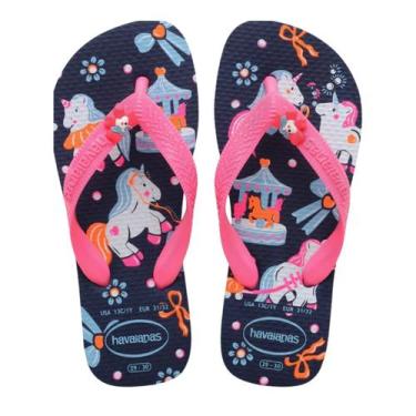 Imagem de Chinelo Havaianas Kids Fantasy Meninas Original Novo 5557, Marinho ros