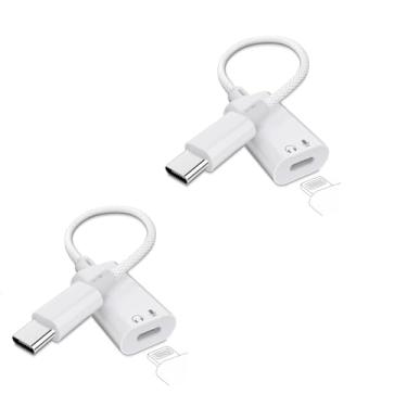Imagem de Pacote com 2 adaptadores de áudio USB C para Lightning, adaptador de áudio Lightning USB tipo C macho para fêmea compatível com iPhone 17/17 Pro/16/16 Pro Max, iPad Pro, iPad Air 6/5, Galaxy S25/S24