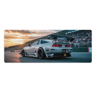 Imagem de HouLaiZhe JDM NSX Extreme Speed Sports Racing Cool Gaming Mouse Pads JDM Car Desk Pads Grandes Mousepads para teclado de mesa Tapete de computador 30 x 80 cm