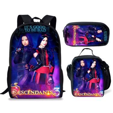 Imagem de Conjunto de mochilas Descendants Anime School, 3 unidades/lote para crianças