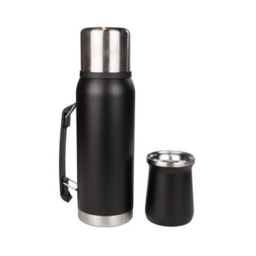 Imagem de Garrafa Térmica Inox Anti-Vazamento 1.2L com Copo Térmico 260ml - Gené
