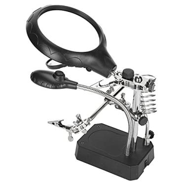 Imagem de HEEPDD Estações de Solda Suporte de Lupa Com Lente 10X Luzes LED para Reparo Eletromecânico Hobby Escritório Trabalho Lupa Suporte de Fixação Mesa Ajustável Escritório e Escola