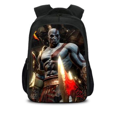 Imagem de Mochila Gods Of Wars Kratos Kids School Nylon 27x17x40cm