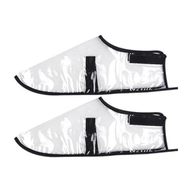 Imagem de KiBcsLic 2 unidades de protetores de sapatos de barbeiro para homens e mulheres, transparentes para os pés, 42 a 45