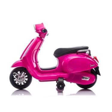 Imagem de Vespa Mini Moto Elétrica 6V Rosa, Scooter Elétrico Infantil Licenciado