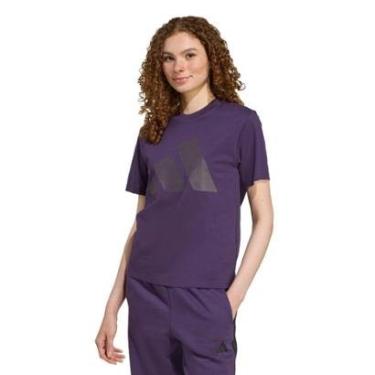 Imagem de Camiseta Essentials de Algodão com Logotipo Grande Adidas Feminina-Feminino