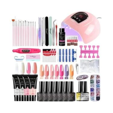 Imagem de Kit De Gel Para Extensão De Unhas Limegirl Com Secador De Luz UV LED, 