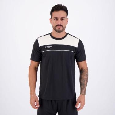 Imagem de Camiseta Topper Treino Fusion II Preta, G