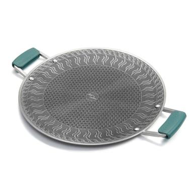 Imagem de Frigideira antiaderente Naturehike, frigideira plana de 33 polegadas para cozinhar em ambientes internos e externos, panela de aço inoxidável com revestimento de favo de mel para churrasco coreano