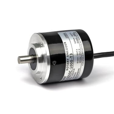 Imagem de 1 codificador rotativo incremental de 50 mm Wtaer e à prova de óleo 8 mm codificador elétrico magnético de eixo sólido Codificador E50S 100~5000 PPR (5000 PPR, Magneto Electric_24V Drive Output)