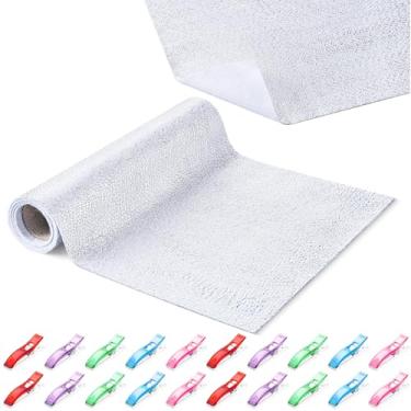 Imagem de Treela 1 rolo resistente ao calor para pegadores de panela 91 x 30 cm com 20 clipes de costura, revestimento térmico isolante para suportes de panela, luvas de forno, porta-copos e tigelas