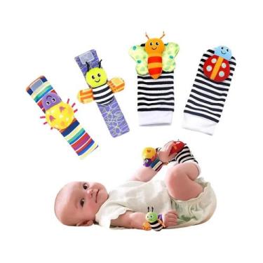 Imagem de Chocalhos Para Bebês Recém-Nascidos Brinquedos De Pelúcia Macios 0-24 