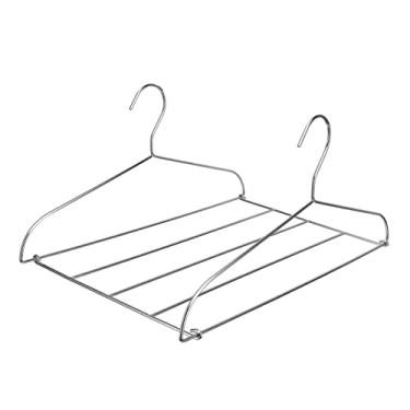 Imagem de Cabides de calça aço inoxidável dobráveis multifuncionais para economia espaço calças roupas delicadas bebê fraldas pano