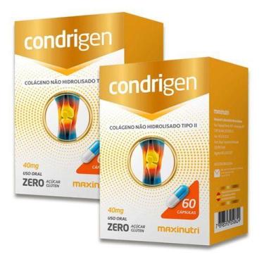 Imagem de Kit 2x Condrigen Colágeno Não Hidrolisado Tipo 2 60cáp Max - Maxinutri