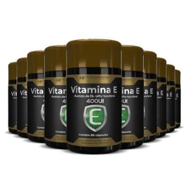 Imagem de 10X VITAMINA E 400UI ALFA TOCOFEROL 60 CAPS HF SUPLEMENTOS-Unissex