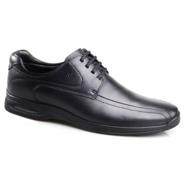 Imagem de Sapato Social Masculino Couro Moderno Amortecedor Rafarillo, Preto, 40