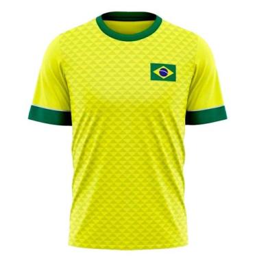 Imagem de Camisa Braziline Brasil Jatobá Masculina Amarelo Verde TAMANHO:GG, GG