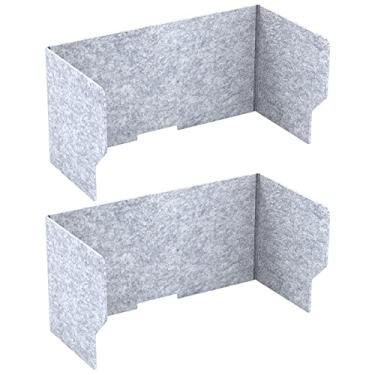 Imagem de 2 × Painel de privacidade de mesa independente, divisória de mesa acústica de cores personalizáveis, barreira de mesa de proteção de privacidade, para centros de atendimento/escritórios/braries/salas