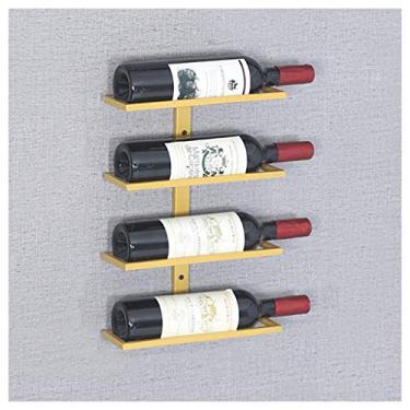 Imagem de HHHJQFAAT Prateleiras de vinho, suporte de exibição de garrafas de vinho de metal vintage de cozinha, prateleira de vinho para bar/cozinha/decoração de armário/2 garrafas ()