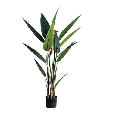 Imagem de SLGGPJBU Plantas falsas planta artificial árvore artificial estilo nórdico sala de estar quarto jardim decoração de árvore artificial plantas artificiais plantas artificiais interior exterior, 158 cm