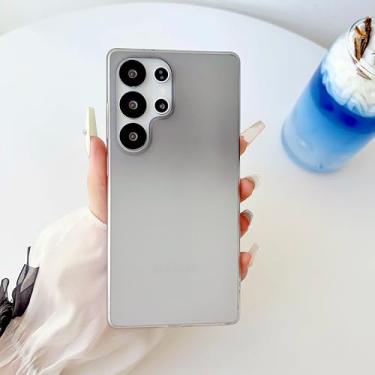 Imagem de Capa traseira de policarbonato resistente a impactos para Samsung Galaxy S25 Edge S24 S23 Plus Ultra (para Galaxy S24/Cinza)