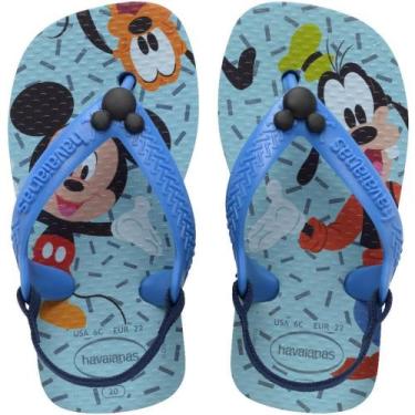 Imagem de Chinelo Havaianas Infantil BABY Disney Classics Azul Tamanho 21