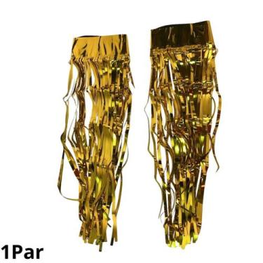 Imagem de 1 Par Ombreira Ouro Carnaval Fantasia Metalizado Festa - sm decora