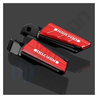 Imagem de Anti-derrapante Para xsr700 xsr 700 2016-2022 2017 2018 cnc alumínio traseiro passageiro pé descansa estacas apoio para os pés(Red)