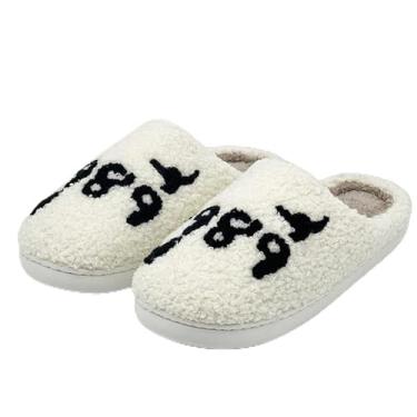Imagem de Pantufas numeradas para uso interno e masculino, de algodão macio, quente, para quarto, casa, com espuma de memória, aconchegante, outono, inverno, casa, ambientes internos e externos, Preto, 11-12