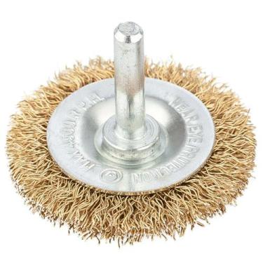 Imagem de Escova Circular Latonada 2'' (Haste 14) Ondulada Plana 744449 Mtx - Me