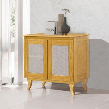 Imagem de Buffet Aparador Deltan 2 Portas Madeira Maciça E Telinha Indiana Imbuia